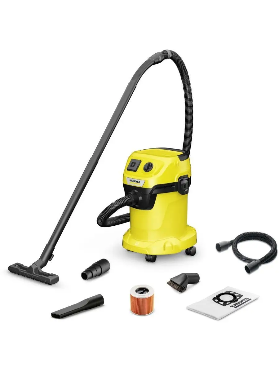 Профессиональный мощный пылесос Керхер WD 3 P V-17/4/20 Karcher 142595650  купить за 10 200 ₽ в интернет-магазине Wildberries