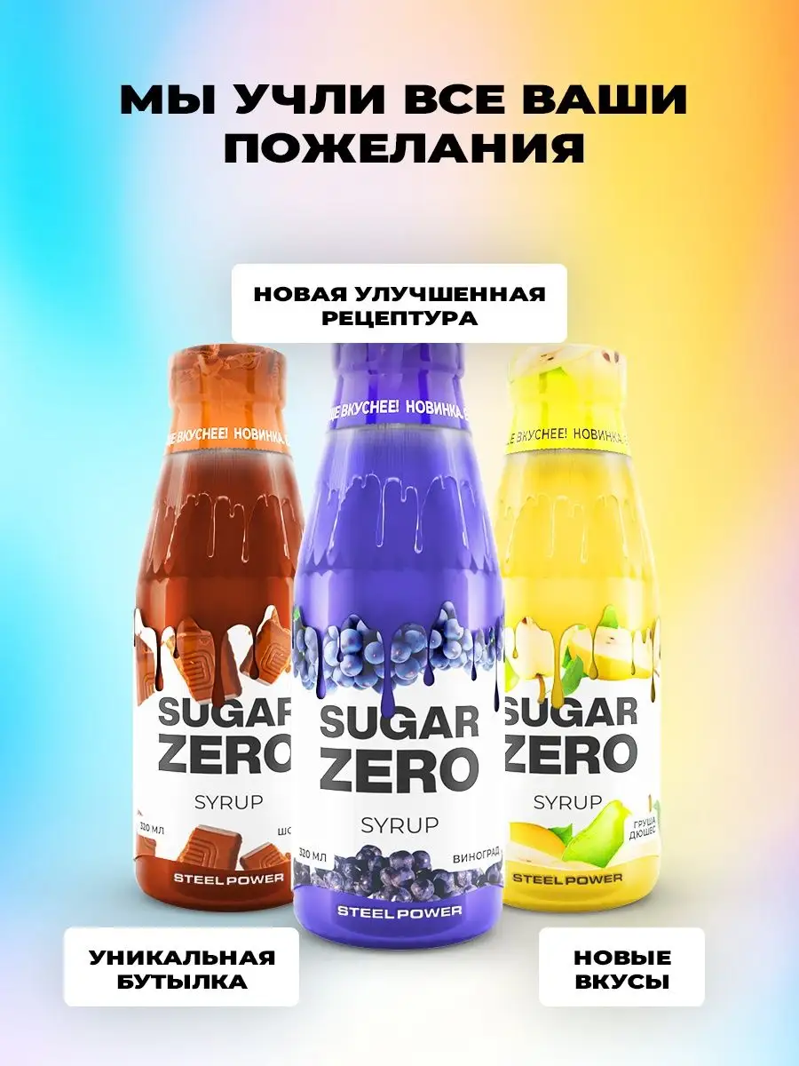 Сироп без сахара и калорий, для кофе, для диеты SUGARZERO 142622941 купить  в интернет-магазине Wildberries