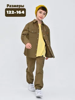 Джинсовая рубашка карго оверсайз Zuban Brand Kids 142644133 купить за 1 829 ₽ в интернет-магазине Wildberries