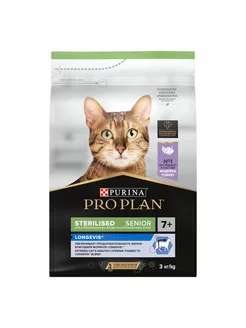 Корм Проплан Sterilised 7+ индейка, 3кг Purina ProPlan 142659326 купить за 2 868 ₽ в интернет-магазине Wildberries