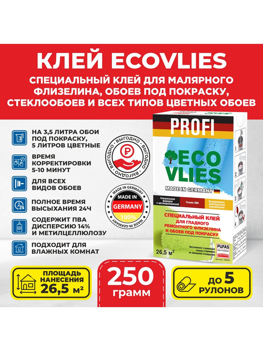 Ecovlies малярный флизелин. Клей для ремонтного флизелина. Малярный флизелин ECOVLIES Экофлиз плотность 130 г/м2 25 1.06 м. Малярный флизелин Kleo Vlies 130 стандарт 1.06 25 м.