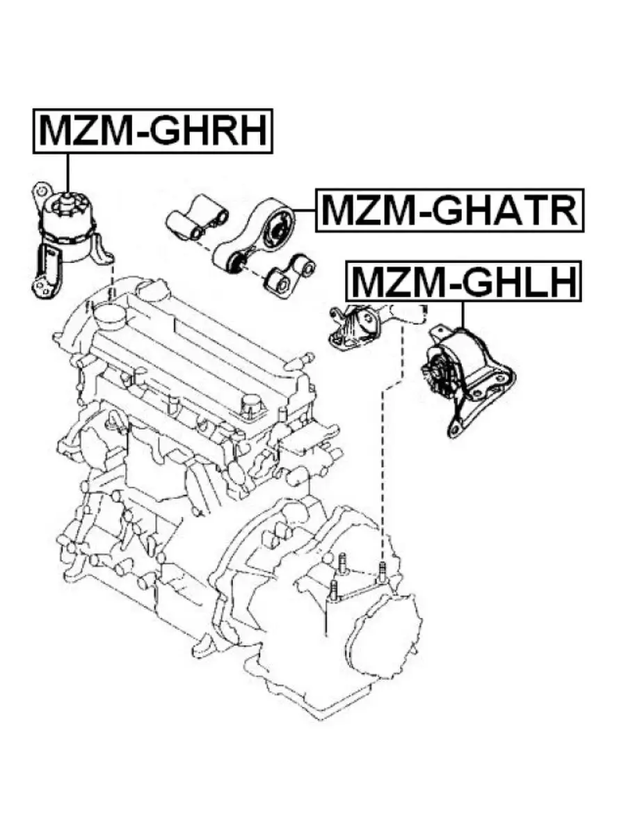 ПОДУШКА ДВИГАТЕЛЯ ЛЕВАЯ (ГИДРАВЛИЧЕСКАЯ) MZM-GHLH Febest 142765845 купить  за 4 823 ₽ в интернет-магазине Wildberries