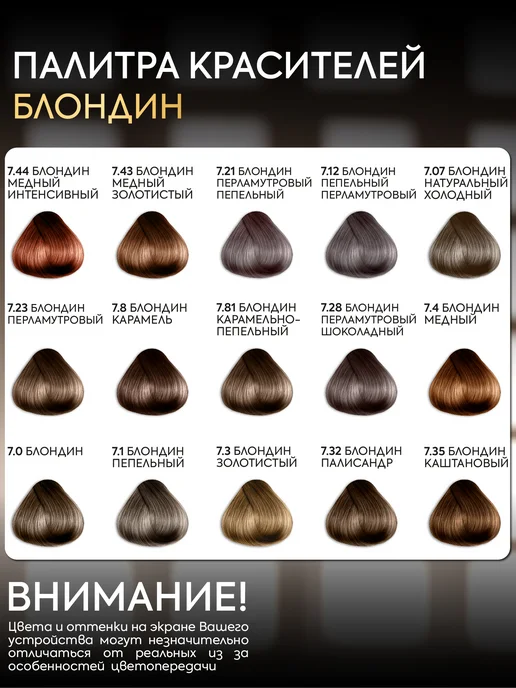 Kapous Краска для волос 7.1 блонд пепельный, белый, фото 4