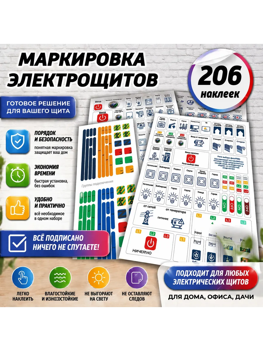 Маркировка электрических щитов