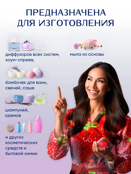 Ampliter Отдушка косметическая Свежая клубника 100 мл, 100 мл, фото 2