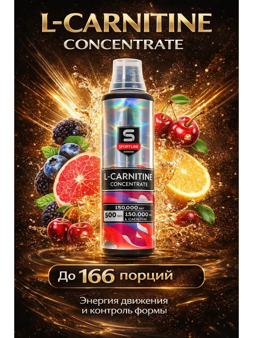 SportLine Nutrition L карнитин жиросжигатель спортивный 500мл лесные ягоды, 500 мл