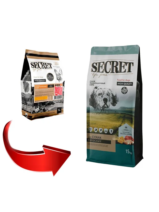 Сухой корм SECRET для собак, говядина, 15 кг, фото 2
