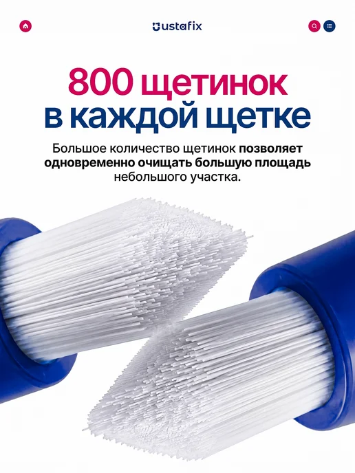 USTAFIX Монопучковая щетка зубная для брекетов монопучок, синий, фото 3