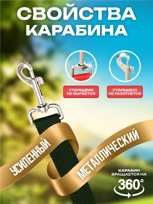 Пижон Поводок для собак крупных пород, зеленый, фото 2