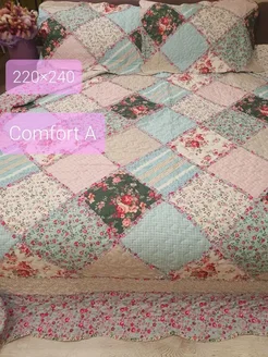 Покрывало в стиле Patchwork (пэчворк) Comfort A купить в интернет-магазине Wildberries