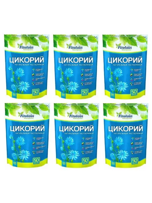 Цикорий растворимый Fitolain порошок 100гр 6шт, 100 г, 6 шт