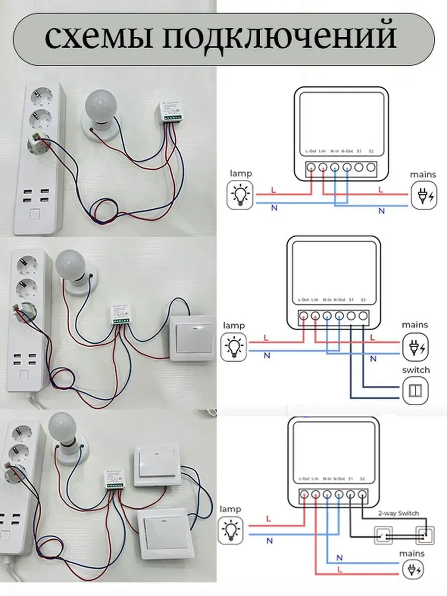 Wi-Fi реле для умного дома Алиса Mini Smart Switch 16A 7Pro 143186652  купить в интернет-магазине Wildberries