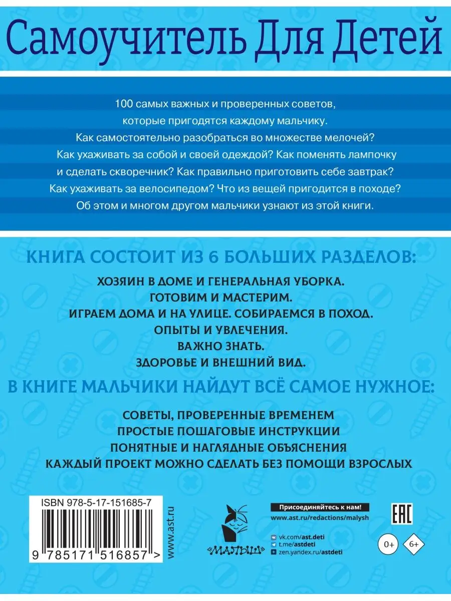 100 самоучителей для мальчиков Издательство АСТ 143271142 купить за 304 ₽ в  интернет-магазине Wildberries