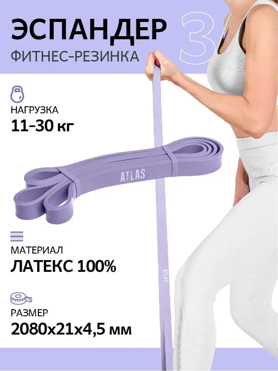 Эспандер резинка для фитнеса, 1 шт ATLAS FIT 143272213 купить за 420 ₽ в  интернет-магазине Wildberries