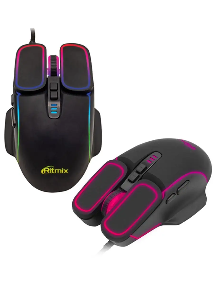 Ritmix ROM-330, optical, 7 buttons, USB, 1000-3200dpi, black Ritmix  143276469 купить в интернет-магазине Wildberries