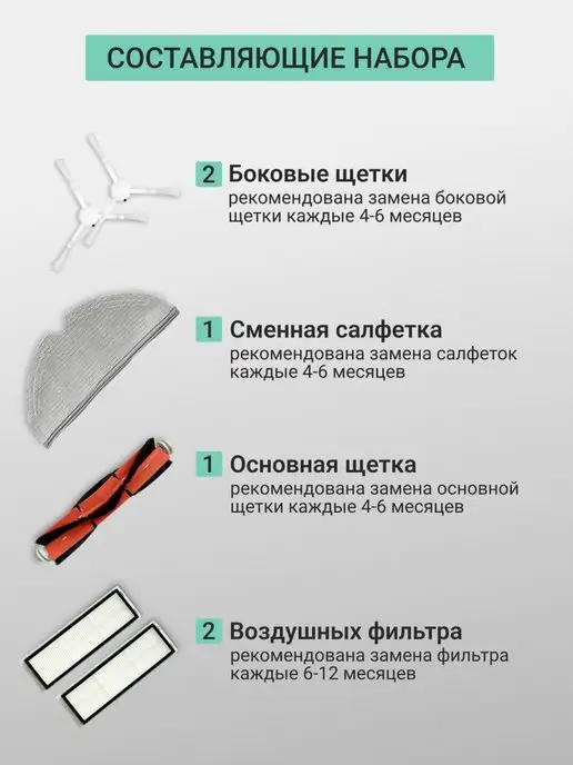 Xiaomi Фильтр для робота пылесоса vacuum mop 1С, F9, 1Т, 2С, черный, фото 3