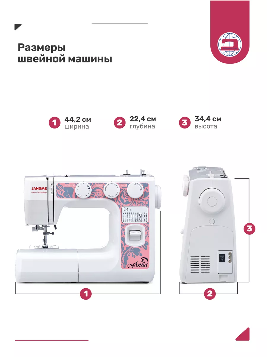 Janome ANNA 143305205 купить за 15 080 ₽ в интернет-магазине Wildberries