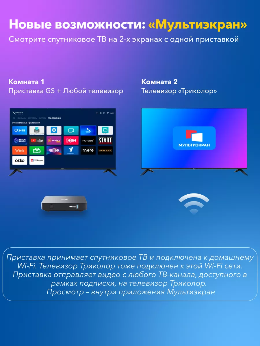 HD телевизор Триколор 32 диагональ SMART TV (+год подписки) Триколор  143377764 купить за 15 305 ₽ в интернет-магазине Wildberries