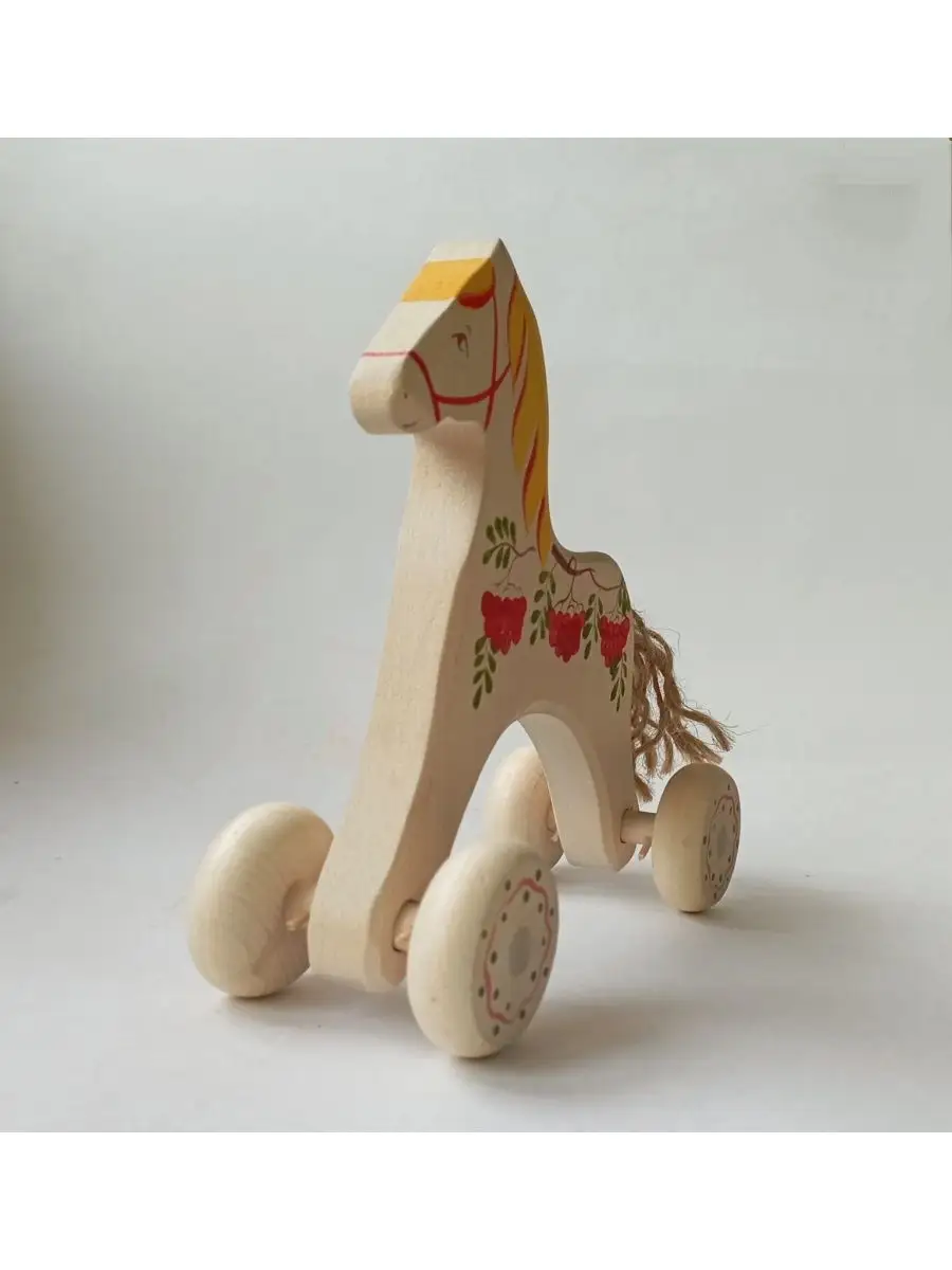 Игрушка елочная деревянная 'Лошадка на качалке'