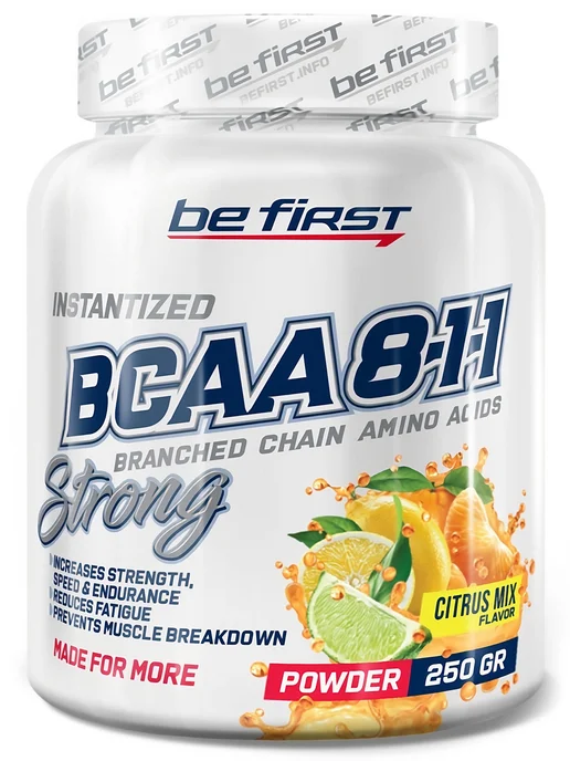 Be First BCAA Instantized powder БЦАА 8 1 1 порошок 250 г, Цитрусовый, 250 г, фото 4