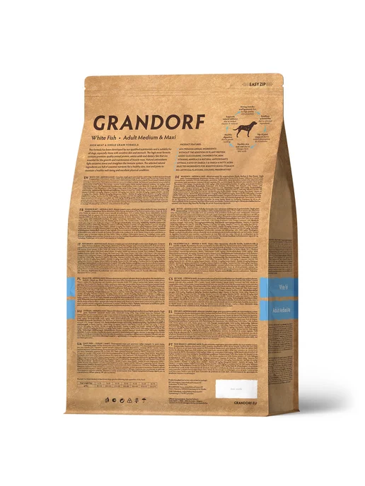 Сухой корм Grandorf' Белой для собак, крупные, средние, рыба, 1 кг, фото 2