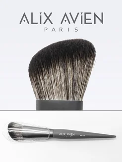 Кисть для румян хайлайтера скульптора Contour brush ALIX AVIEN. Цвет серый. Вид 4.