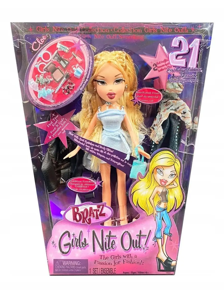 Bratz Girls Nite Out Cloe 584711 Кукла Братц Хлоя 21 год BRATZ 143438157  купить в интернет-магазине Wildberries