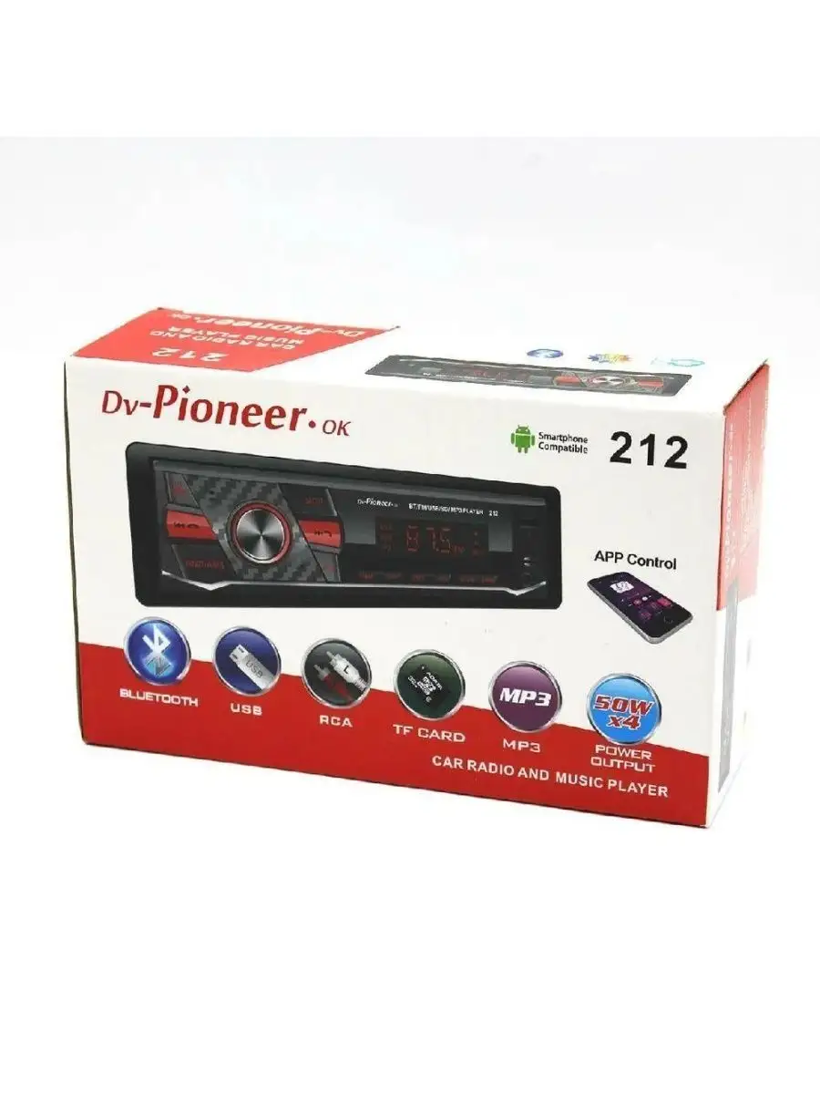 Магнитола автомобильные Dv-Pioneer 212 Bluetooth с пультом Pioneer  143447836 купить за 1 197 ₽ в интернет-магазине Wildberries