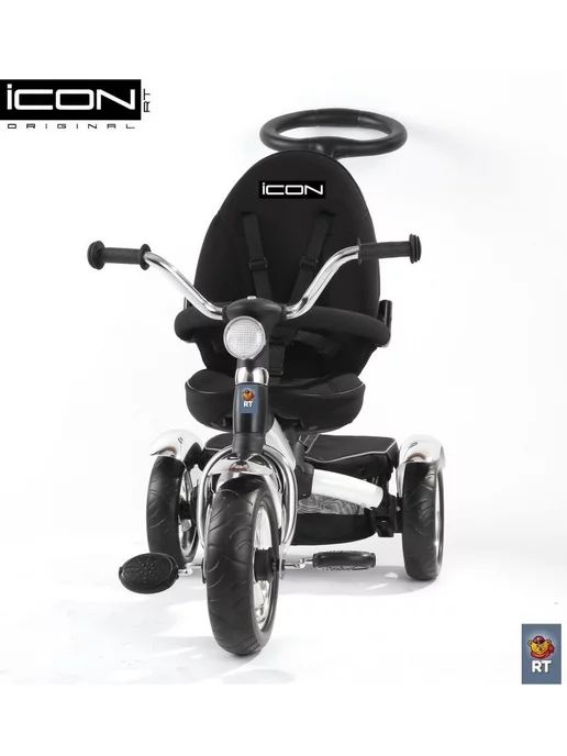 Icon Велосипед детский с ручкой, фиолетовый, фото 2