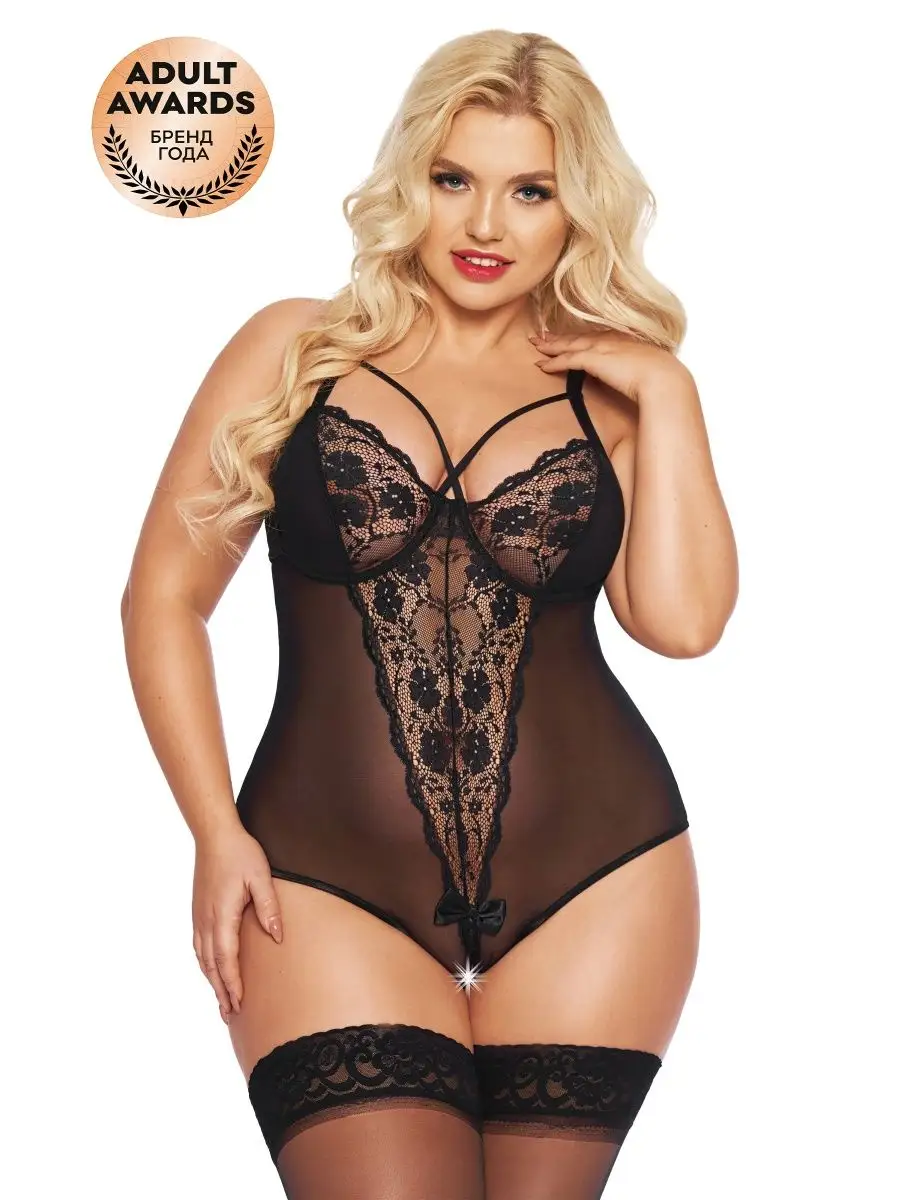 Боди черный XXXL SoftLine Collection 143464885 купить в интернет-магазине  Wildberries