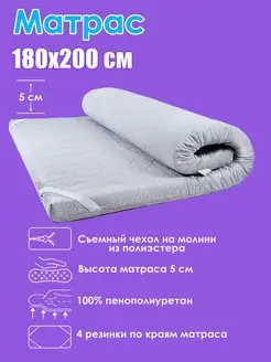 Матрас на кровать 180х200 ортопедический беспружинный Palay 143471848 купить за 3 740 ₽ в интернет-магазине Wildberries