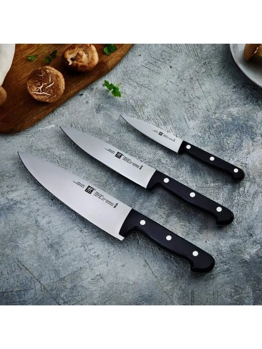 Набор ножей кухонных 3шт/ Ножи кухонные Zwilling Twin Chef Zwilling  143512659 купить в интернет-магазине Wildberries