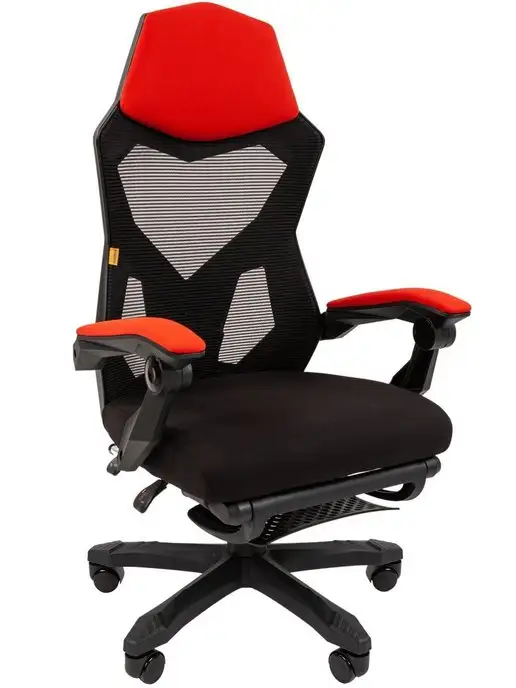 CHAIRMAN Игровое компьютерное кресло 571 с подставкой для ног красное, красный
