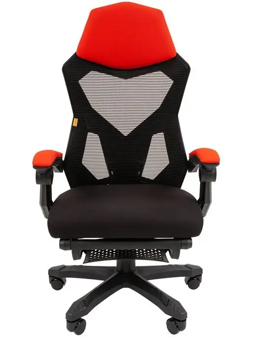 CHAIRMAN Игровое компьютерное кресло 571 с подставкой для ног красное, красный, фото 2