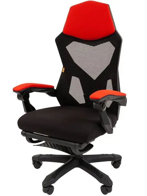 CHAIRMAN Игровое компьютерное кресло 571 с подставкой для ног красное, красный, фото 6