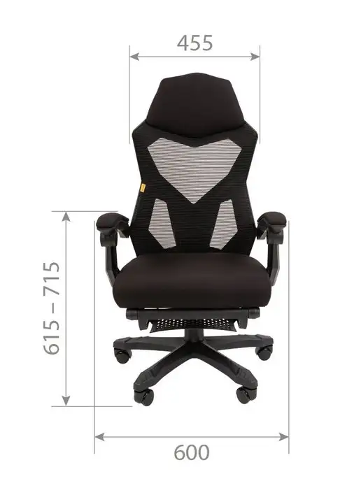 CHAIRMAN Игровое компьютерное кресло 571 с подставкой для ног красное, красный, фото 7