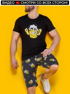 Пижама футболка с шортами, костюм домашний с штанами хлопок ЭЛИЗА 143578601 купить за 1 122 ₽ в интернет-магазине Wildberries