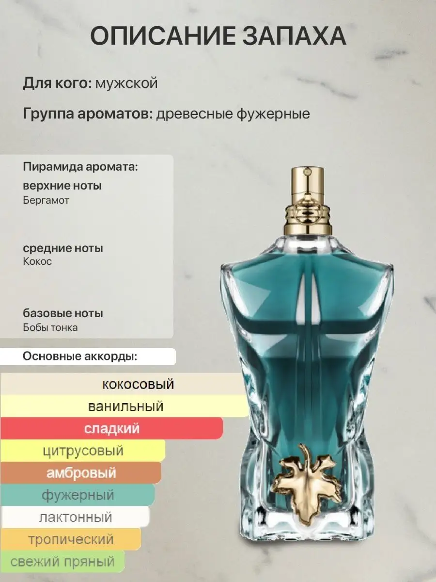 Распив отливант оригинал духов Jean Paul Gaultier Le Beau lada perfume  143579638 купить за 350 ₽ в интернет-магазине Wildberries