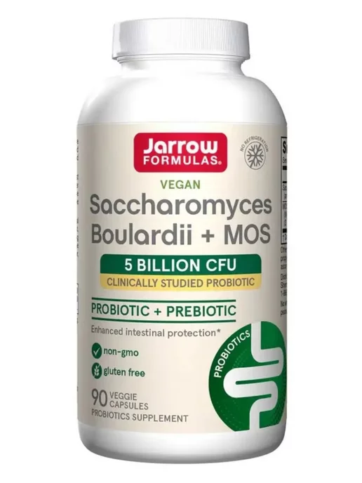 Jarrow Formulas Сахаромицеты Буларди плюс МОС, 5 млрд, 90 капсул