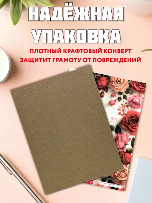 Филькина грамота Грамота Любимая бабушка А4, шуточный подарок, вариант, фото 3