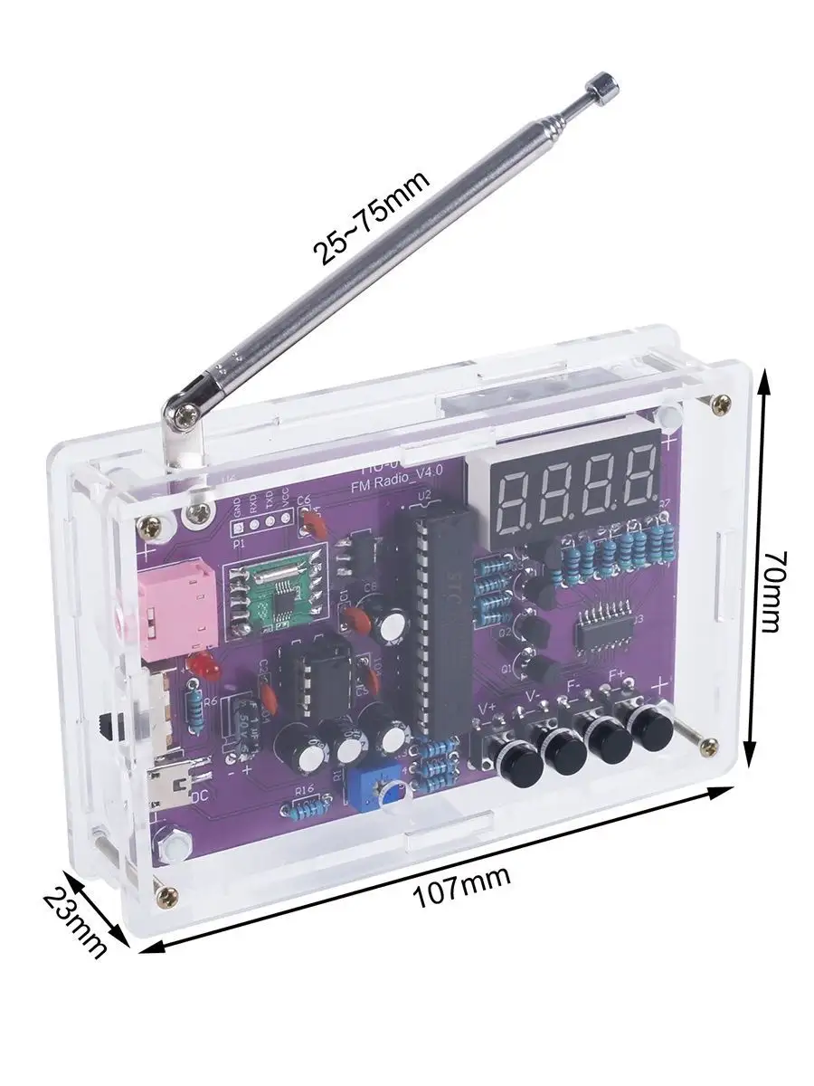 DIY Конструктор сборная модель FM Радио в корпусе GVD 143674941 купить за 1  784 ₽ в интернет-магазине Wildberries