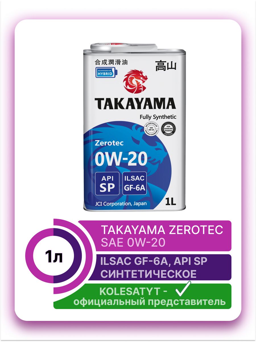 SAE 0w-20. Takayama ZEROTEC 0w-20 gf-6a SP 4л. Такаяма 0w20 отзывы.