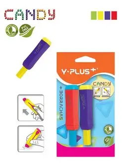 Y-PLUS Ластик выдвижной в карандаше Candy I стерка для школы