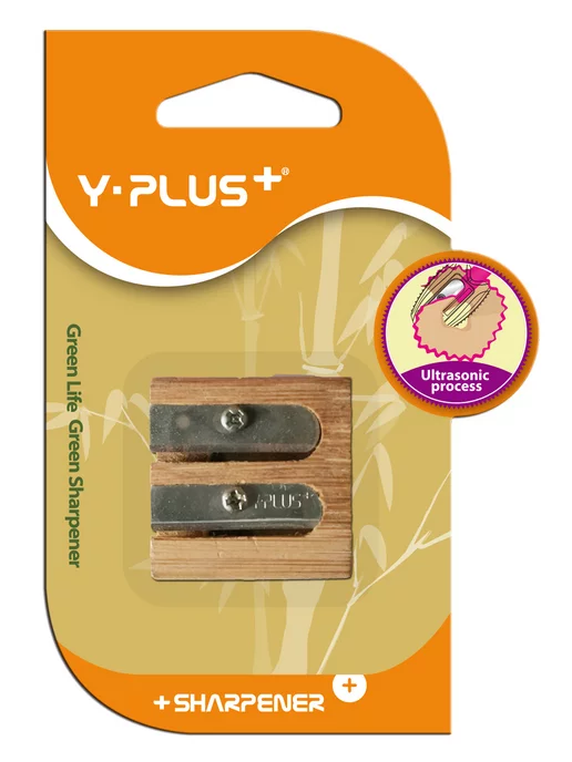 Y-PLUS Точилка для простых и цветных карандашей 2 отверстия Zebra, бежевый, фото 5