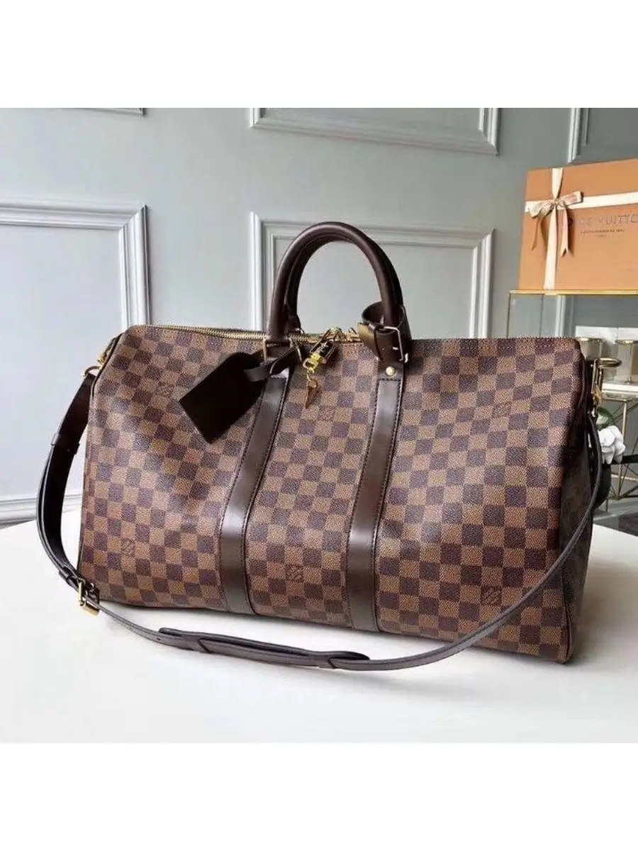 LOUIS VUITTON Дорожная сумка Луи Виттон KEEPALL 50 LV 143774570 купить за 7  283 ₽ в интернет-магазине Wildberries