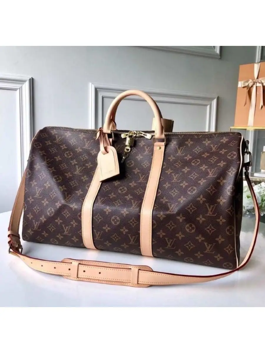 LOUIS VUITTON Дорожная сумка Луи Виттон KEEPALL 50 LV 143774572 купить за 6  763 ₽ в интернет-магазине Wildberries