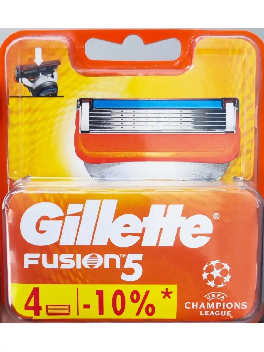 Кассеты для бритья МУЖ "Gillette Fusion 5" (4 шт) 10 ящ