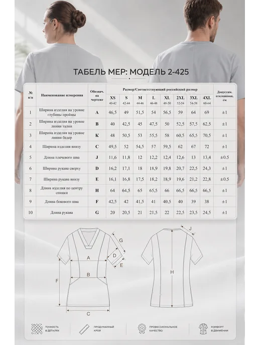 ДНК+ Медицинская рубашка белая стрейч, синий, фото 3