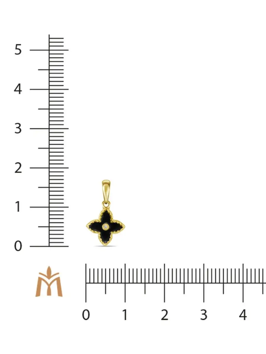 Подвеска Клевер из золота с бриллиантом и эмалью Московский ювелирный завод  144182039 купить за 21 278 ₽ в интернет-магазине Wildberries