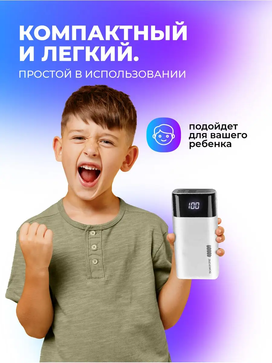 Повербанк 40000mah power bank пауэрбанк быстрая зарядка Fixet 144286529  купить в интернет-магазине Wildberries